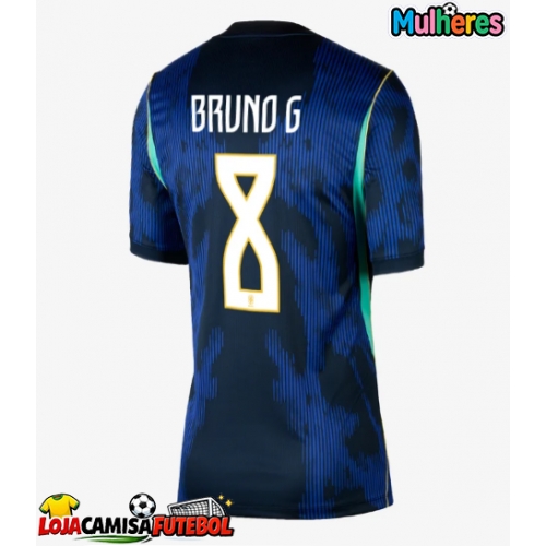 Camisa de Futebol Brasil Bruno Guimaraes #8 Equipamento Secundário Mulheres Mundo 2026 Manga Curta